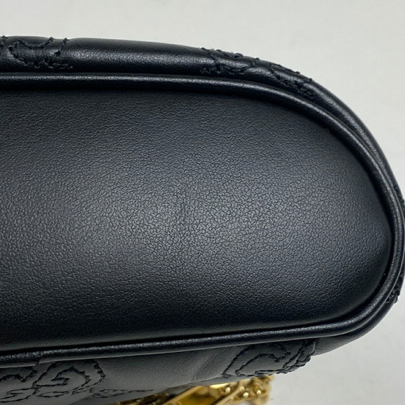 Gucci GG Matelasse Vanity Bag Shoulder Bag Chain Black Leather - Picture 4 of 10